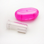 Аксессуар для тактильной стимуляции щётка-напёрсток на палец силиконовая (розовая)