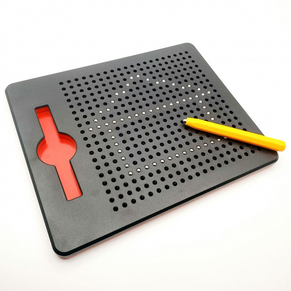Дидактическая игрушка магнитный планшет с шариками малый чёрный