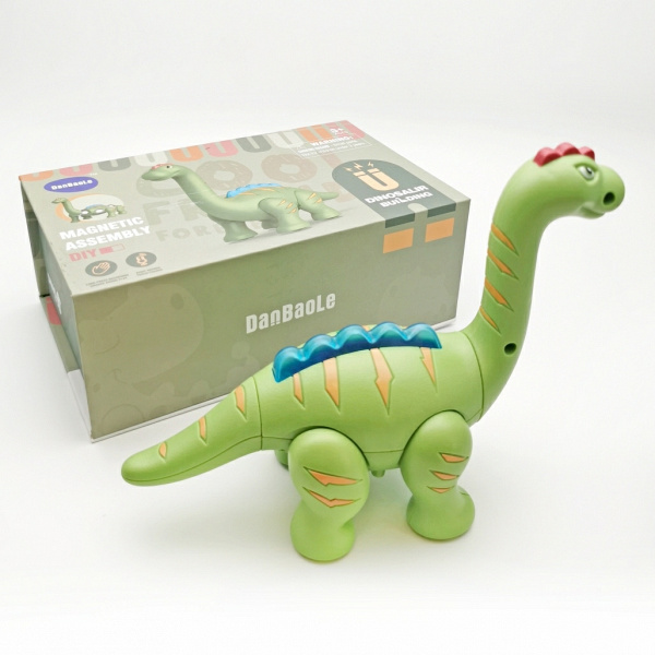 Дидактическая игрушка: магнитный ходячий динозавр с записью речи